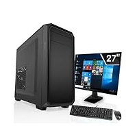 SYSTEMTREFF Office Komplett PC Set AMD Ryzen 3 4300G 4x4GHz | AMD RX Vega 6 4K HDMI DX12 | 512GB M.2 NVMe | 16GB DDR4 RAM | WLAN Silent Desktop Paket Computer Rechner für Büro Business Multimedia