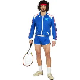 Wilbers Metamorph Kostüm 80er Jahre Tennisstar Herren 54