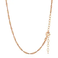 NKlaus Silberkette Längenverstellbar Panzerkette 40+5cm 925 Silber Rose verg. 1,9mm breit (1 Stück), Made in Germany silberfarben