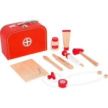 Small Foot Company small foot 11183 - Spielset Arztkoffer aus Holz, inkl. Spritze, Stethoskop, Thermometer uvm.