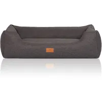 Knuffelwuff Hundebett Lotte Velours XL 105 x 75cm Grau
