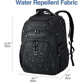 KROSER Laptop Rucksack Herren Schwarz