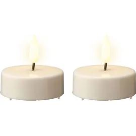 Kaemingk Lumineo LED-Teelicht Weiss 5,5 cm, Set2
