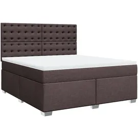 vidaXL Boxspringbett 180 x 200 cm Dunkelbraun
