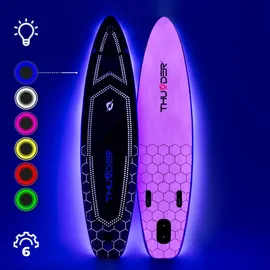 Thunder Mossa SUP Board 320 x 75 x 15 cm Grau/Weiß/Rosa