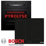 Induktion Herd Set Autark Bosch Backofen Selbstreinigung Pyrolyse + Kochfeld Neu