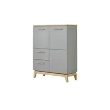 Paidi Kinderkommode Sten 94,6 x 123,2 x 39,3 cm Eiche massiv grau
