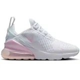 NIKE Kinder Freizeitschuhe Kinder Sneakers Air Max 270, Größe 35 1⁄2 in Weiß WHITE/PINK FOAM -LT SMOKE GREY