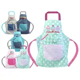 Emily ́s Check Kinderschürze + Topfhandschuh, 7-12 Jahre, Cupcake Queen