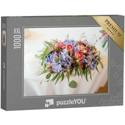 puzzleYOU Puzzle Blumenstrauß, Hochzeit, Urlaub, 1000 Puzzleteile, puzzleYOU-Kollektionen Blumen-Arrangements