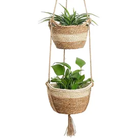 KAHEIGN Hängende Pflanzenkörbe Seagrass 2 Größen