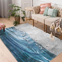 Kunsen treppen Teppich EIN leicht zu reinigendes blaues schwarzes graues Tintendesign kann Teppich gewaschen Werden teppiche fürs kinderzimmer 60*90CM