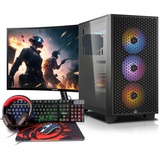 Memory PC Gamer-PC, Intel Core i7-11700F 8X 2.50GHz, 16 GB DDR4, 1000 GB SSD M.2, RTX 4060 8GB, Win 11 Pro 64bit + 24 Zoll + Ultron Hawk Gaming Kit 4in1 Set