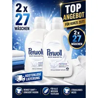 PERWOLL renew Flüssig 2x 27 WL (54 WL) White Weiss 2x 1,35l