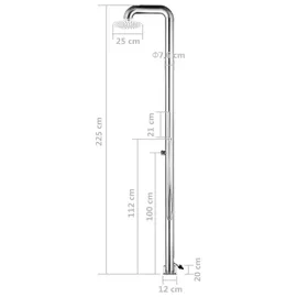 vidaXL Gartendusche braun 230 cm