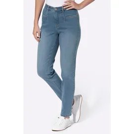 Classic Basics Bequeme Jeans CLASSIC BASICS, Damen, Gr. Normalgrößen, blau, bleached, 81% Baumwolle, 17% Polyester, 2% Elasthan, unifarben, lang, Jeans