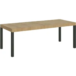 Ausziehbarer Tisch 90x180/284 cm Everyday Premium Eiche Natur Anthrazit Gestell