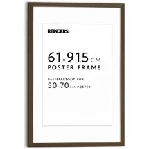 Reinders! REINDERS Bilderrahmen Poster 61x91,5cm, mit Passe-partout 50x70cm Nussbaum