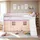 Homestyle4u Hochbett Kinder 90 x 200 cm Kiefer lackiert weiß lila