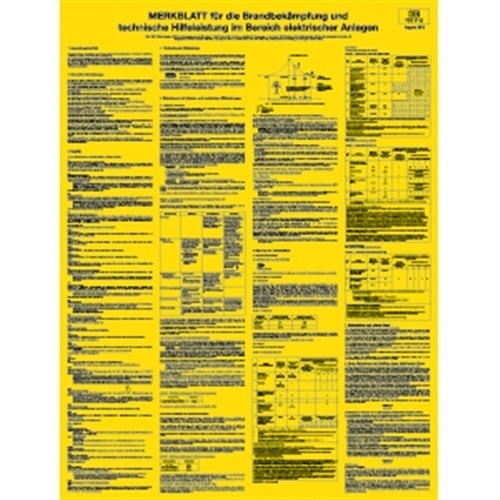 Schild Merkblatt für die Brandbekämpfung und technische ..., Kunststoff, 500x660 mm