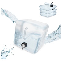 Relaxdays Relaxdays, Faltbarer Wasserkanister 4er Set, 10l, Faltkanister mit