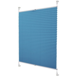 Lichtblick Plissee, Klemmfix, verspannt, 90x210 cm, blau