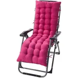 YAOTT Gartenstuhl Auflage Stuhlkissen Hochlehner Auflage Rückenkissen Polster Sonnenliege Kissen Auflagen für Gartenliegen Liegenauflagen Polster,Rose,48X125CM
