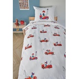 Beddinghouse x Fiep Amsterdam Kinderbettwäsche »Kranwagen«, 90263532-0 Rot B/L: 135 cm x 200 cm (1 St.)