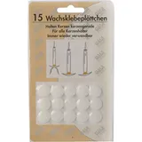 Papstar Wachsklebeplättchen - 15 mm 15 Stück Weiß