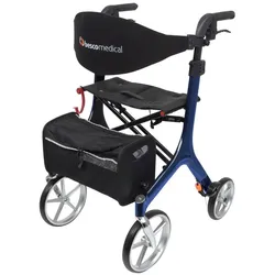 Besco Medical Leichtgewicht-Rollator CARBON saphirblau - Small