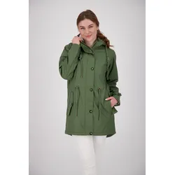 Regenmantel DEPROC ACTIVE "Friesennerz HALIFAX NEW WOMEN", Damen, Gr. 48 (XL), grün, Obermaterial: 100% Polyurethan; Futter: 100% Polyester, casual, Langarm mit Druckknopf, Mäntel, auch in Großen Größen erhältlich