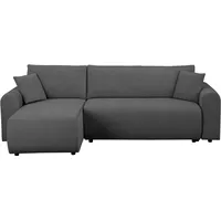 OTTO home Ecksofa OTTO HOME "JONAA L-Form, 241cm /Schlafsofa (133/200) OTTO. Verlässliche Qualität", anthrazit, B:241cm H:79cm T:52cm, Sofas, Ecksofa, Tonnentaschen-Federkern, Bettkasten, Cord, Struktur