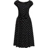 Queen Kerosin Damen Swing Kleid Polka Dots All-Over-Print Sommerkleid Punkte 50S 40S 60S Gepunktet Vintage Rockabilly Rockabella Swing Dress - L