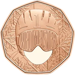 5 Euro Kupfermünze "Wir sind Weltmeister" zur Ski-WM 2025
