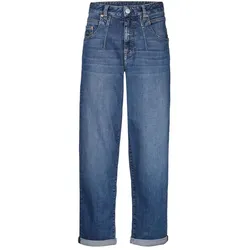 High-waist-Jeans HERRLICHER "Brooke Organic Denim", Damen, Gr. 28, N-Gr, gusty, Denim/Jeans, Obermaterial: 97% Baumwolle, 3% Elasthan, casual, loose fit 7/8-Länge, Jeans, mit lockerer Passform