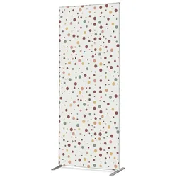 SHOWDOWN Displays Showdown Textil Raumteiler Deko - 85-200 Punkte - Farbe Erde - Aluminiumrahmen - Schwarz