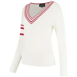 Par 69 Golf Belle Damen Pullover weiss/rot