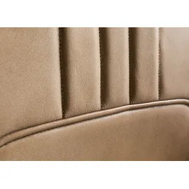 Massivmoebel24 Polsterstuhl Leder beige