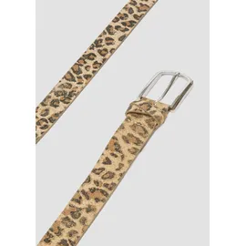 s.Oliver Ledergürtel mit Leo-Print beige 95