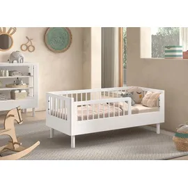 Vipack Kinderbett Forrest Juniorbett 70 x 140 cm Buche massiv weiß
