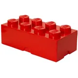 LEGO Aufbewahrungsstein, 8 Noppen, Stapelbare Aufbewahrungsbox, 12 l, Rot