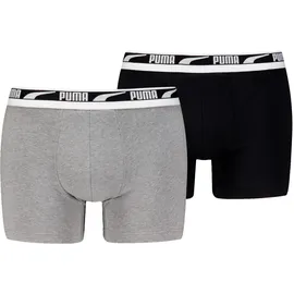 Puma MEN MULTI LOGO BOXER grau melange XXL 2er Pack