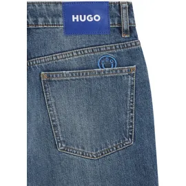 Hugo Loose-fit-Jeans Gamala mit ausgefranstem Saum, Baggy-Fit blau 31