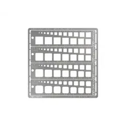 Modeling Quadrat Schablone 1-10mm (4) PE