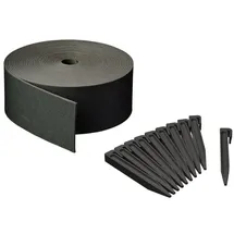 Versele-Laga Nature Rasenkanten-Set H7,5 cm x 10 m mit Erdnägeln Schwarz