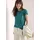 Cecil Rundhalsshirt CECIL, Damen, Gr. M (40), jungle grün, Web, 50% Baumwolle, 50% Modal, unifarben, comfort fit normal, U-Boot-Ausschnitt, abgesteppt, Shirts Rundhalsshirt, mit Raffung
