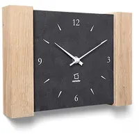 Natuhr 3NU1-11-2 Funk Wanduhr / Tischuhr Matterhorn Eiche Massiv