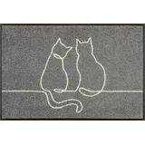 Wash+Dry Lovetails 50 x 75 cm Grau/Weiß