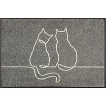 Wash+Dry Lovetails 50 x 75 cm Grau/Weiß