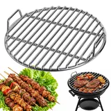 Edelstahl Rund, 28–53 cm Rund, BBQ Grillgitter für Kugelgrill & Holzkohlegrill, Leicht zu Reinigen, Gleichmäßige Hitzeverteilung für Camping, Garten & Outdoor BBQ (48 CM)